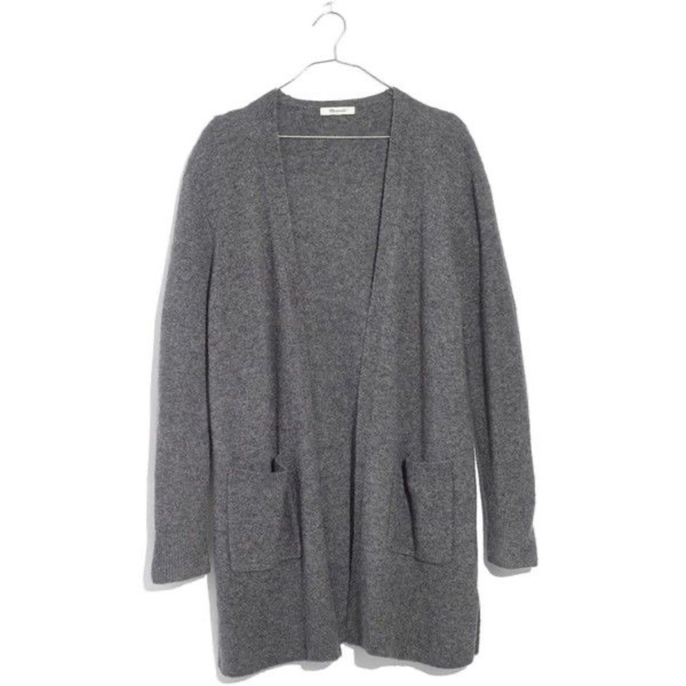 Madewell Kent Open Front Alpaca Wool Blend Cardigan - Picture 2 of 10